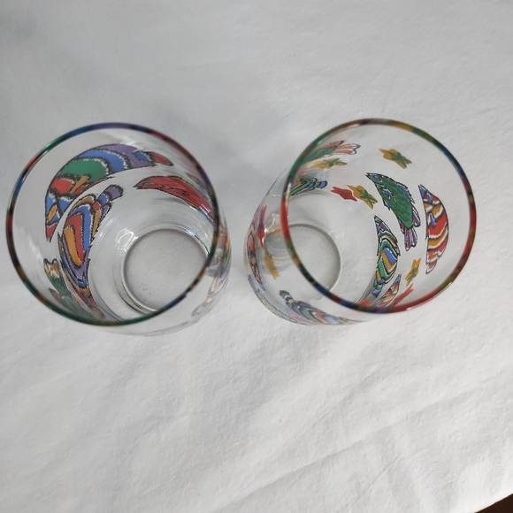 1980's Libbey Tropical Fish 16 oz Tumbler Water Glasses ( 2 in set) - Picture 3 of 5